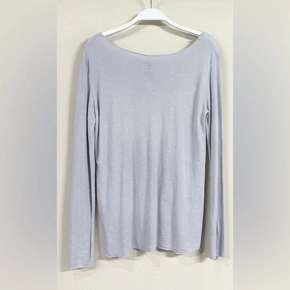 (818901-LAV) THIN RIB LONG SLEEVE FITTED SHIRT - Picture 2 of 5